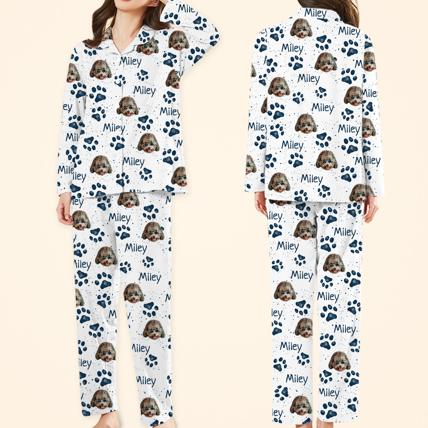 Custom Dog Print Pajamas Pants with Your Pets Face for Pet Owner - The Pet Pillow