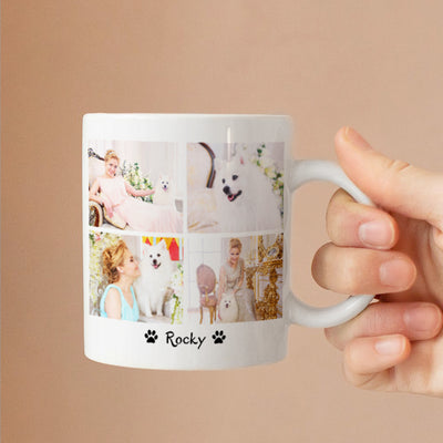 Custom Pet Portrait Mug with Photo Personalized Dog Coffee Mug for Birthday, Annyversary - The Pet Pillow