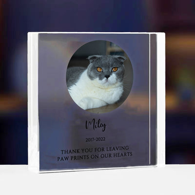 Personalized Dog Memorial Photo Acrylic Block Prints with Pet Picture for Home Decor - The Pet Pillow