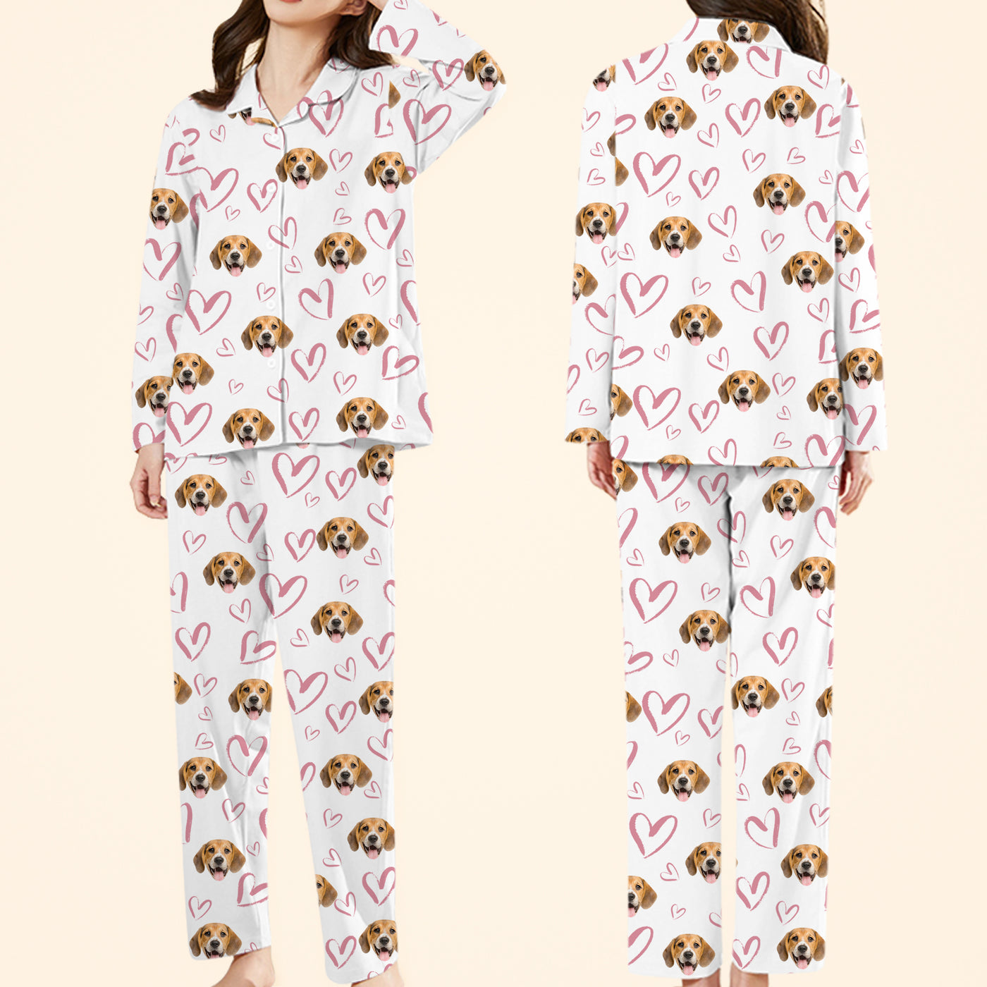 Personalized Pet Printed Pajamas with Picture of Your Dog for Pet Lover - The Pet Pillow