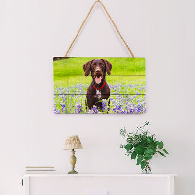 Custom Pet Photo Prints on Wood Wall Art Personalized Dog Wooden Wedding Gift for Pet Lover - The Pet Pillow