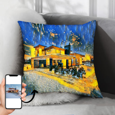 Custom Art Deco Throw Pillows Made from Yard Photo for Sofa,Couch,Cafe - The Pet Pillow