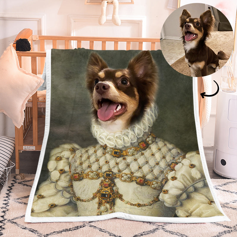 The Princess - Custom Pet Renaissance Blanket - The Pet Pillow