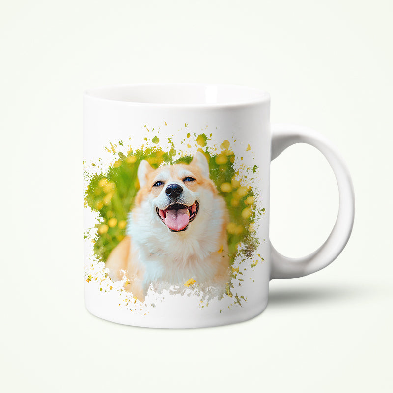Custom Printed Mug with Pet Pictures for Coffee, Tea, Beverage - The Pet Pillow