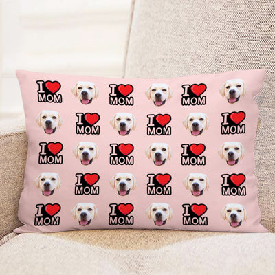 Custom Pet Face Pillow Personalized Dog Decorative Throw Pillow with Photo for Mother's Day, Father's Day - The Pet Pillow