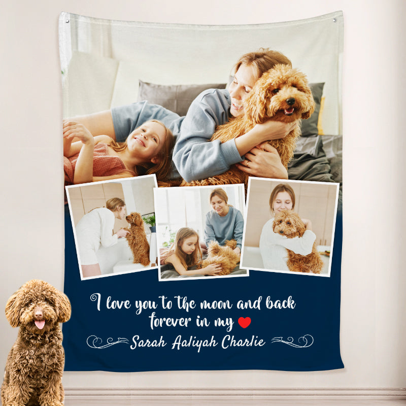 Pet collage blanket deals