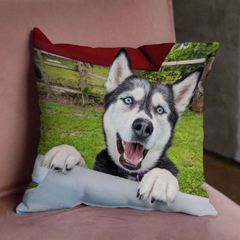 Pet Photo Custom Square Pillow from Your Orignal Picture - The Pet Pillow