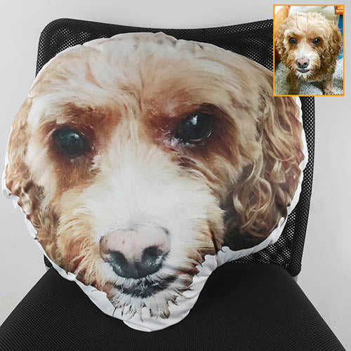 Custom Pet Face Shaped Pillow from Your Pet Photos, Customized Pet Head Pillows - The Pet Pillow