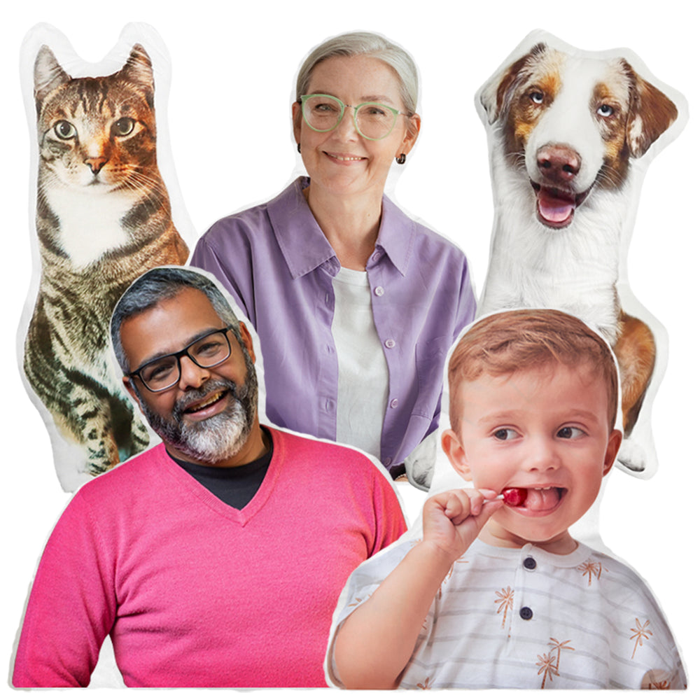 Custom Shaped Pillow with Loved One Picture of Person/Pet Personalized 3d Photo Pillow - The Pet Pillow