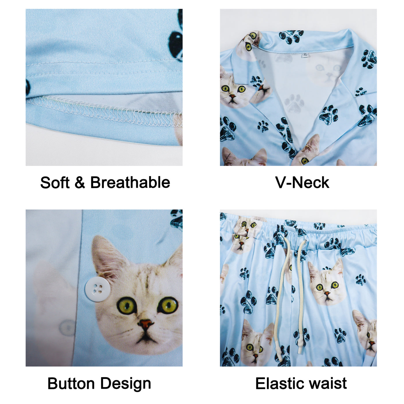 Custom Pet Face Pajamas with Your Dog'S Picture on Them for Mother'S Day - The Pet Pillow