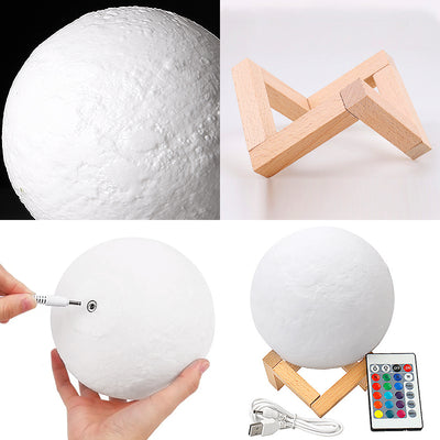 Custom 3d Moon Lamp with Picture Personalzied Pet Photo Night Light - The Pet Pillow
