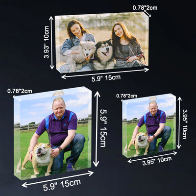 Custom Acrylic Photo Block Prints with Pet Photo Personalized Pet Keepsake Gift - The Pet Pillow