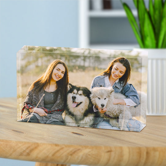 Custom Acrylic Photo Block Prints with Pet Photo Personalized Pet Keepsake Gift - The Pet Pillow