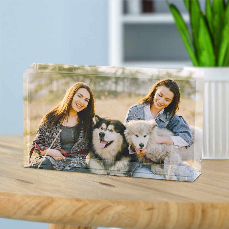 Custom Acrylic Photo Block Prints with Pet Photo Personalized Pet Keepsake Gift - The Pet Pillow
