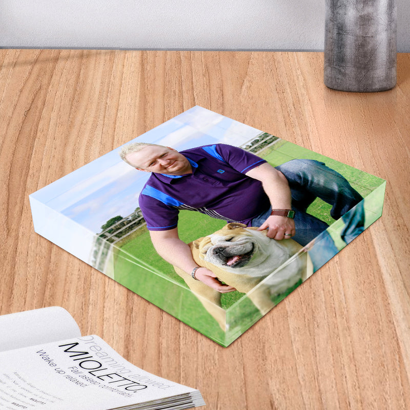 Custom Acrylic Photo Block Prints with Pet Photo Personalized Pet Keepsake Gift - The Pet Pillow