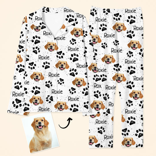 Custom Dog Print Pajamas Pants with Your Pets Face for Pet Owner - The Pet Pillow