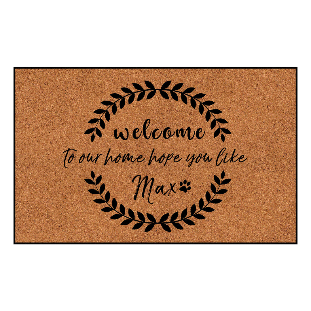 Custom Pet Name Doormat with Text Printed Personalized Dog Welcome Mat - The Pet Pillow