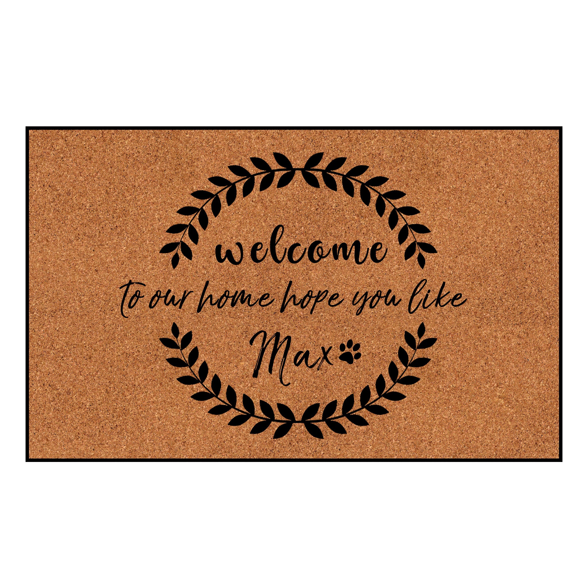 Custom Pet Name Doormat with Text Printed Personalized Dog Welcome Mat - The Pet Pillow