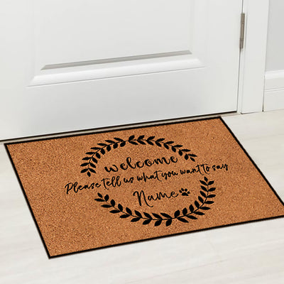 Custom Pet Name Doormat with Text Printed Personalized Dog Welcome Mat - The Pet Pillow