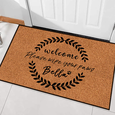 Custom Pet Name Doormat with Text Printed Personalized Dog Welcome Mat - The Pet Pillow