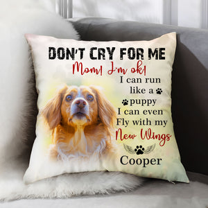 Custom Pet Photo Memory Pillow Personalized Sympathy Gift for Loss of Pet - The Pet Pillow