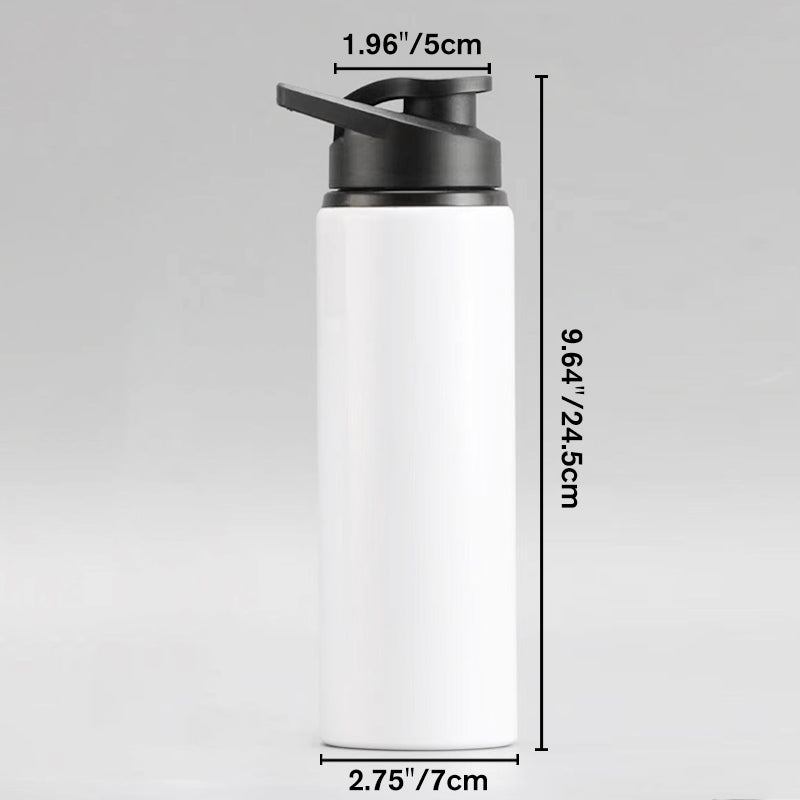 Custom Pet Photo Water Bottle with Name for Walk, Sports, Travel - The Pet Pillow