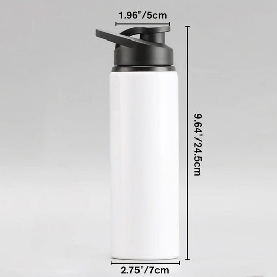 Custom Pet Photo Water Bottle with Name for Walk, Sports, Travel - The Pet Pillow
