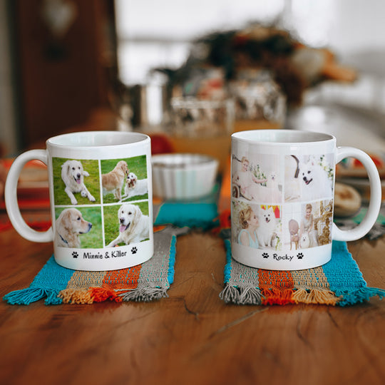 Custom Pet Portrait Mug with Photo Personalized Dog Coffee Mug for Birthday, Annyversary - The Pet Pillow