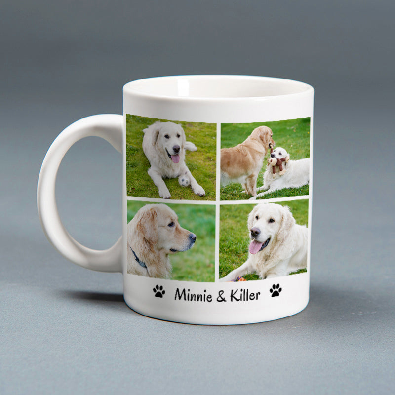 Custom Pet Portrait Mug with Photo Personalized Dog Coffee Mug for Birthday, Annyversary - The Pet Pillow