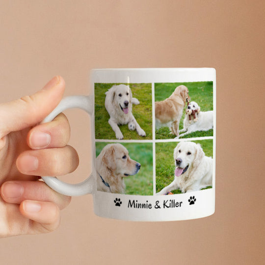 Custom Pet Portrait Mug with Photo Personalized Dog Coffee Mug for Birthday, Annyversary - The Pet Pillow