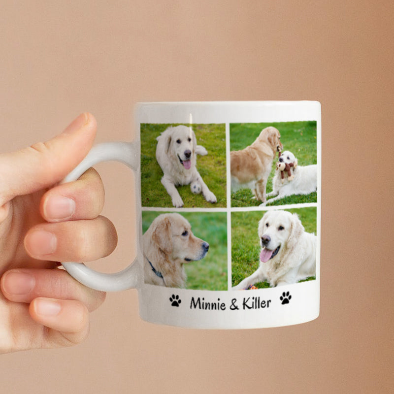 Custom Pet Portrait Mug with Photo Personalized Dog Coffee Mug for Birthday, Annyversary - The Pet Pillow