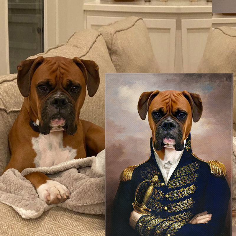 Custom Pet Renaissance Portraits Canvas Prints Wall Art Personalized Dog Royal Painting - The Pet Pillow