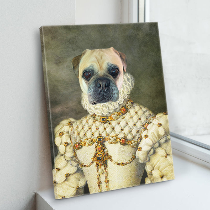 Custom Pet Renaissance Portraits Canvas Prints Wall Art Personalized Dog Royal Painting - The Pet Pillow