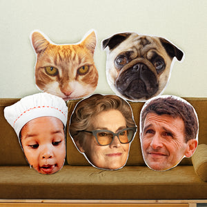 Custom Face Shape Pillow Photo Print Personalized Memorial Gift for Birthday, Anniversary - The Pet Pillow