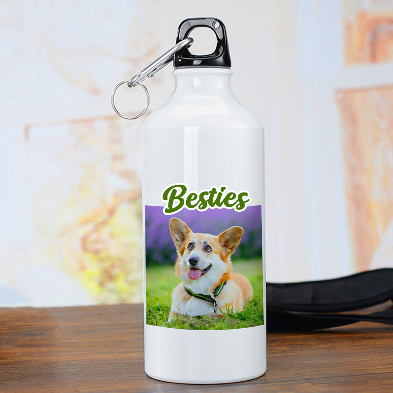 Custom Sports Bottles with Pet Photo Personalized Stainless Steel Water Bottles - The Pet Pillow