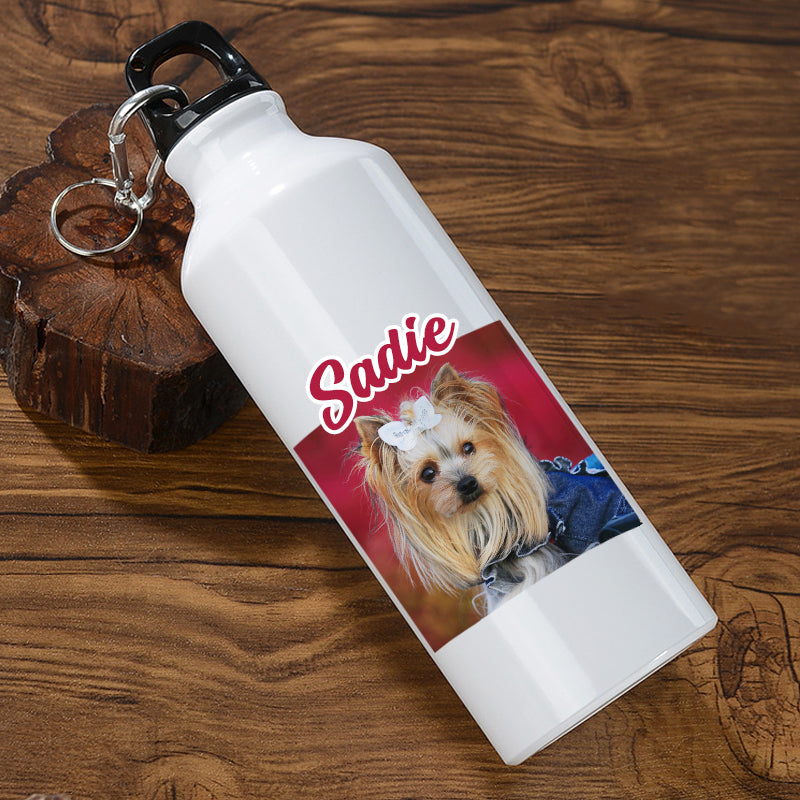 Custom Sports Bottles with Pet Photo Personalized Stainless Steel Water Bottles - The Pet Pillow