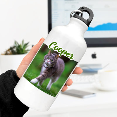 Custom Sports Bottles with Pet Photo Personalized Stainless Steel Water Bottles - The Pet Pillow