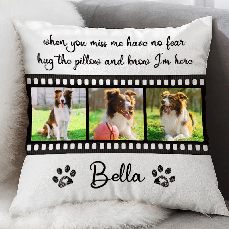 Customized Pet Portrait Pillow Made from Dog Photo Personalized Dog Memorial Gift - The Pet Pillow