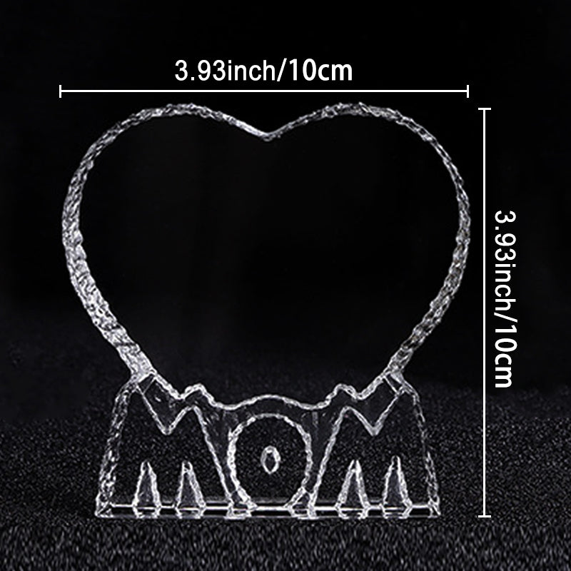 Heart Custom Engraved 3d Crystal Picture Frames Personalized Pet Photo Etched Gifts - The Pet Pillow