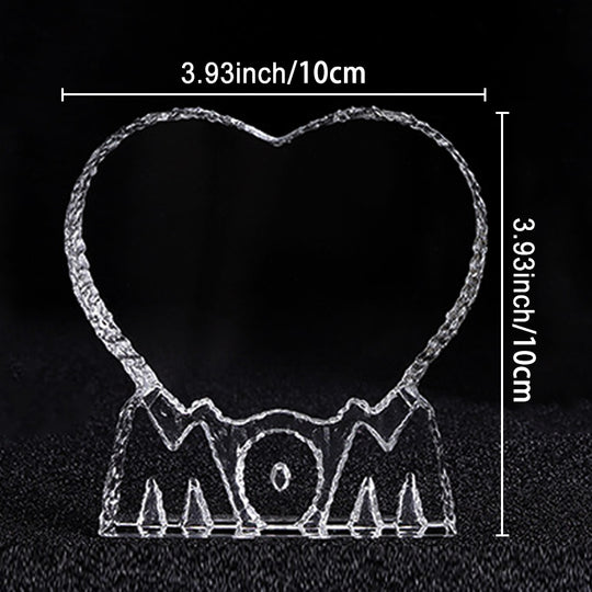 Heart Custom Engraved 3d Crystal Picture Frames Personalized Pet Photo Etched Gifts - The Pet Pillow