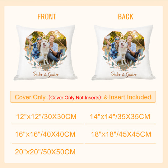 Personalized Dog Picture Pillow from Photo of Your Pet for Pet Mom/Dad - The Pet Pillow