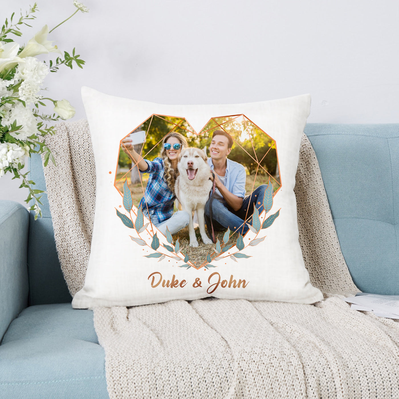 Personalized Dog Picture Pillow from Photo of Your Pet for Pet Mom/Dad - The Pet Pillow
