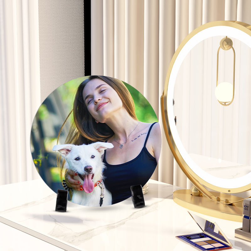 Personalized Pet Ceramic Picture Tiles Frame with Dog Portraits for Pet Memorial Gift - The Pet Pillow