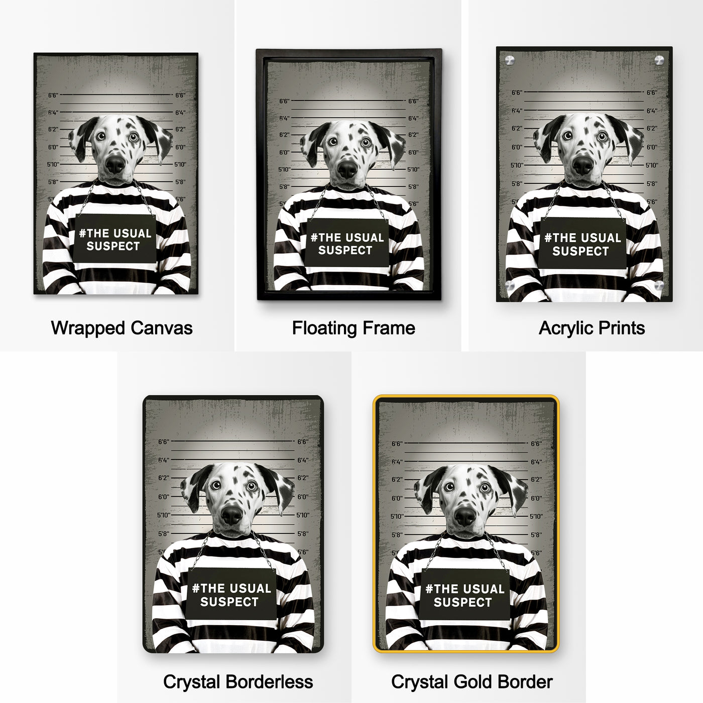 Personalized Pet Photo Canvas with Portraits Custom Picture Wall Art - The Pet Pillow