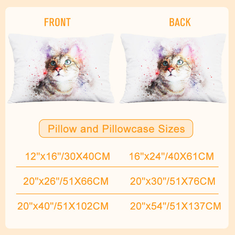 Pet Pillow from Photo Personalized Watercolor Decorative Pillows - The Pet Pillow