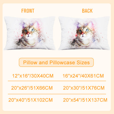 Pet Pillow from Photo Personalized Watercolor Decorative Pillows - The Pet Pillow