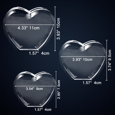 Personalized Pet Heart 3d Glass Photo Printing Custom Crystal Picture Laser Memorial Gift - The Pet Pillow