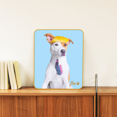Personalized Pet Memorial Canvas Wall Art Prints Custom Photo Dog Portrait Painting - The Pet Pillow