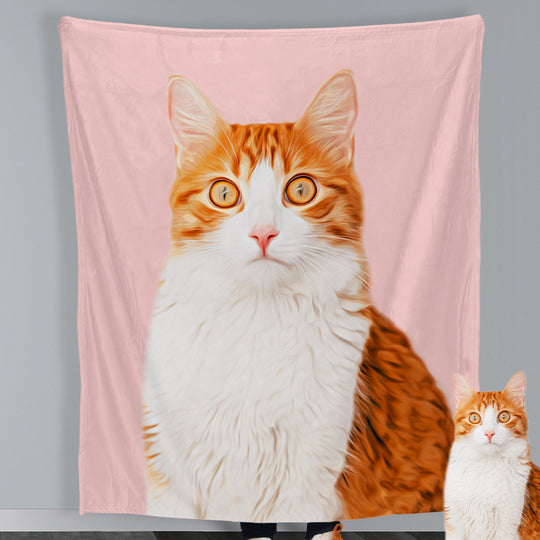 Custom Dog Portrait Blanket Personalized Pet Memorial Photo Blanket Gift for Pet Owner - The Pet Pillow