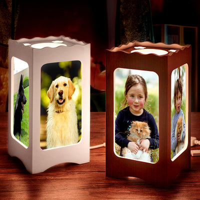 Personalized Pet Photo Led Night Light Customized Lantern Lamp with Dog Picture - The Pet Pillow